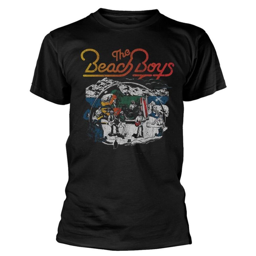 The Beach Boys Unisex Adult Live Drawing Cotton T-Shirt / Black